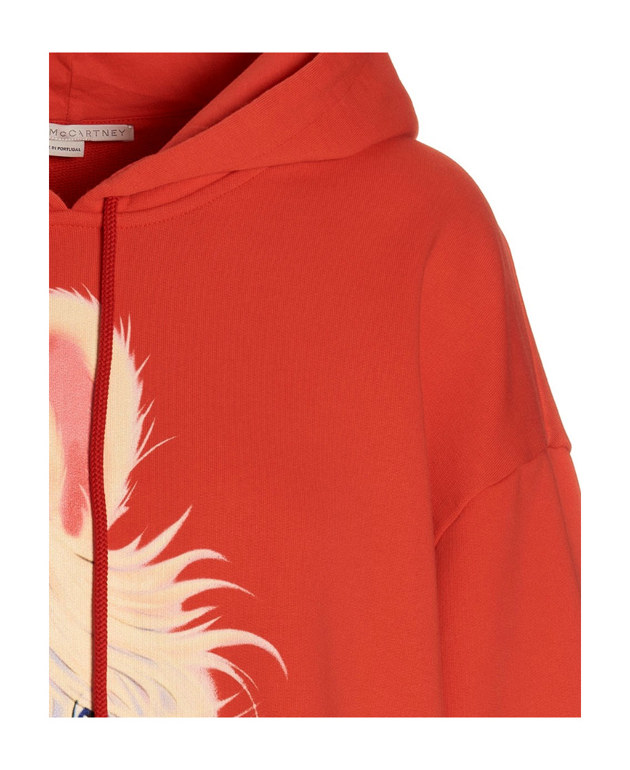 Stella Mccartney Cotton Hoodie In Red