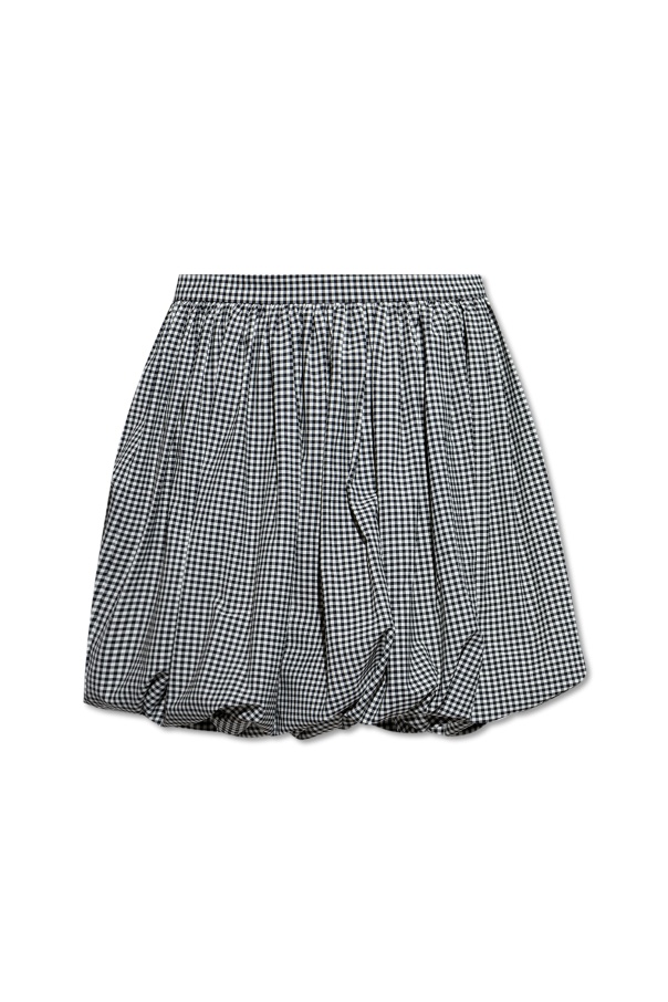 Marni Checked Mini Skirt In Gray