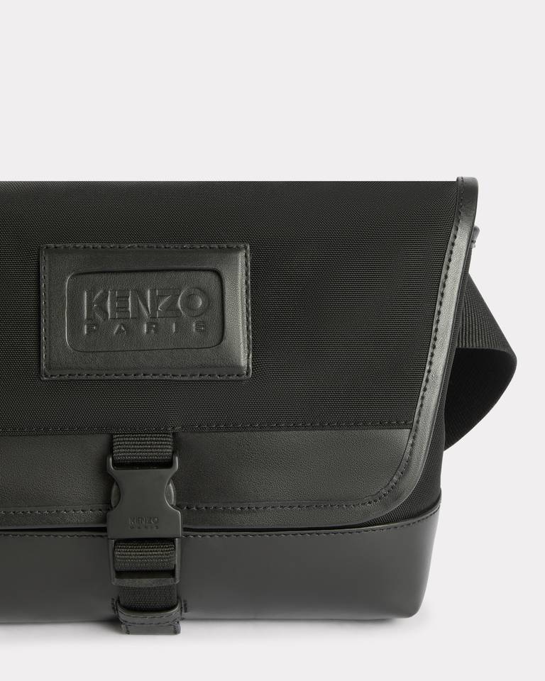 Kenzo Compact Messenger Bag Adjustable Strap In Black