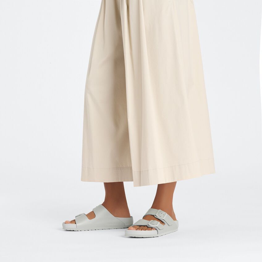 Birkenstock Flat Slippers In Gray