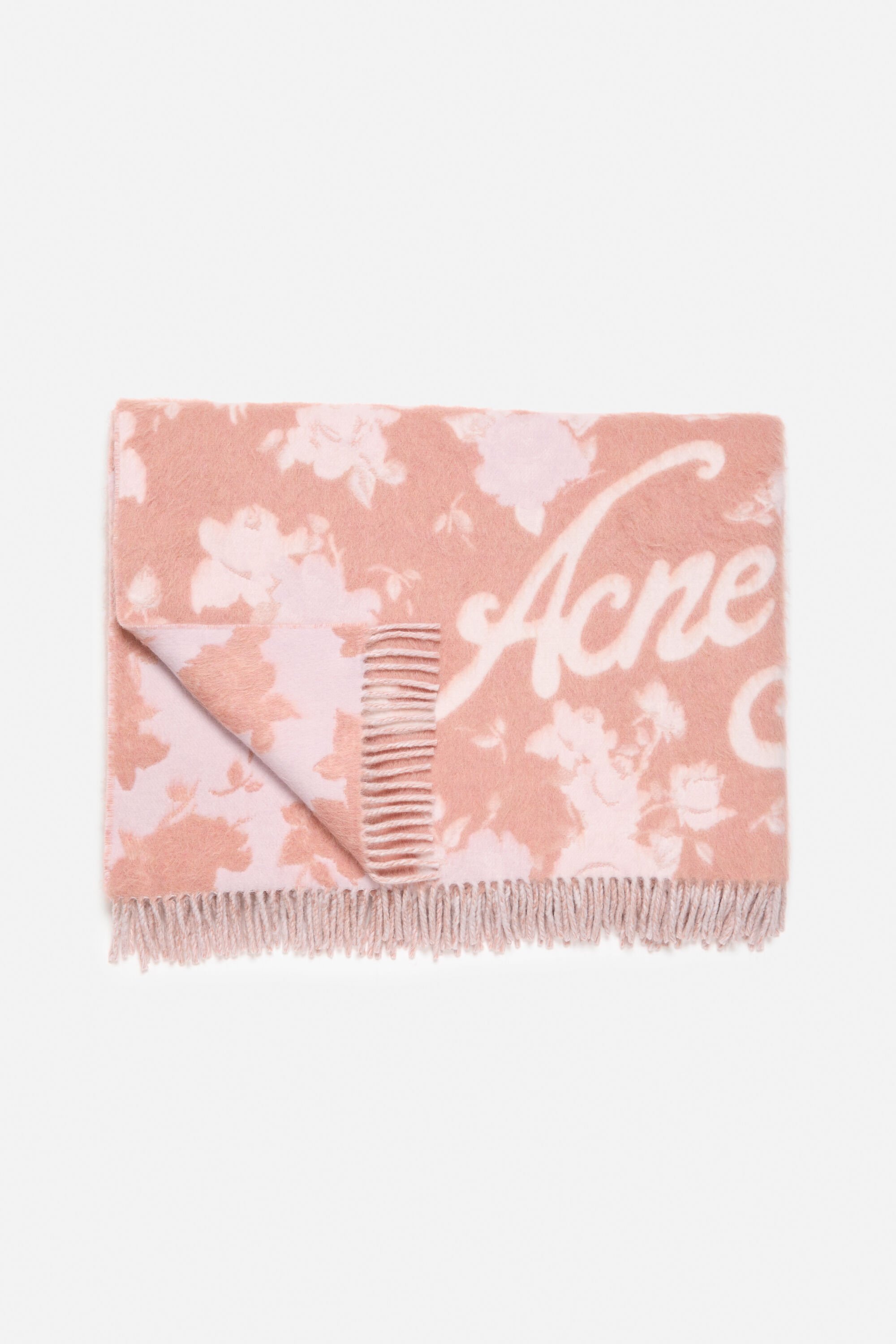 Acne Studios Logo-detail Scarf In Pink
