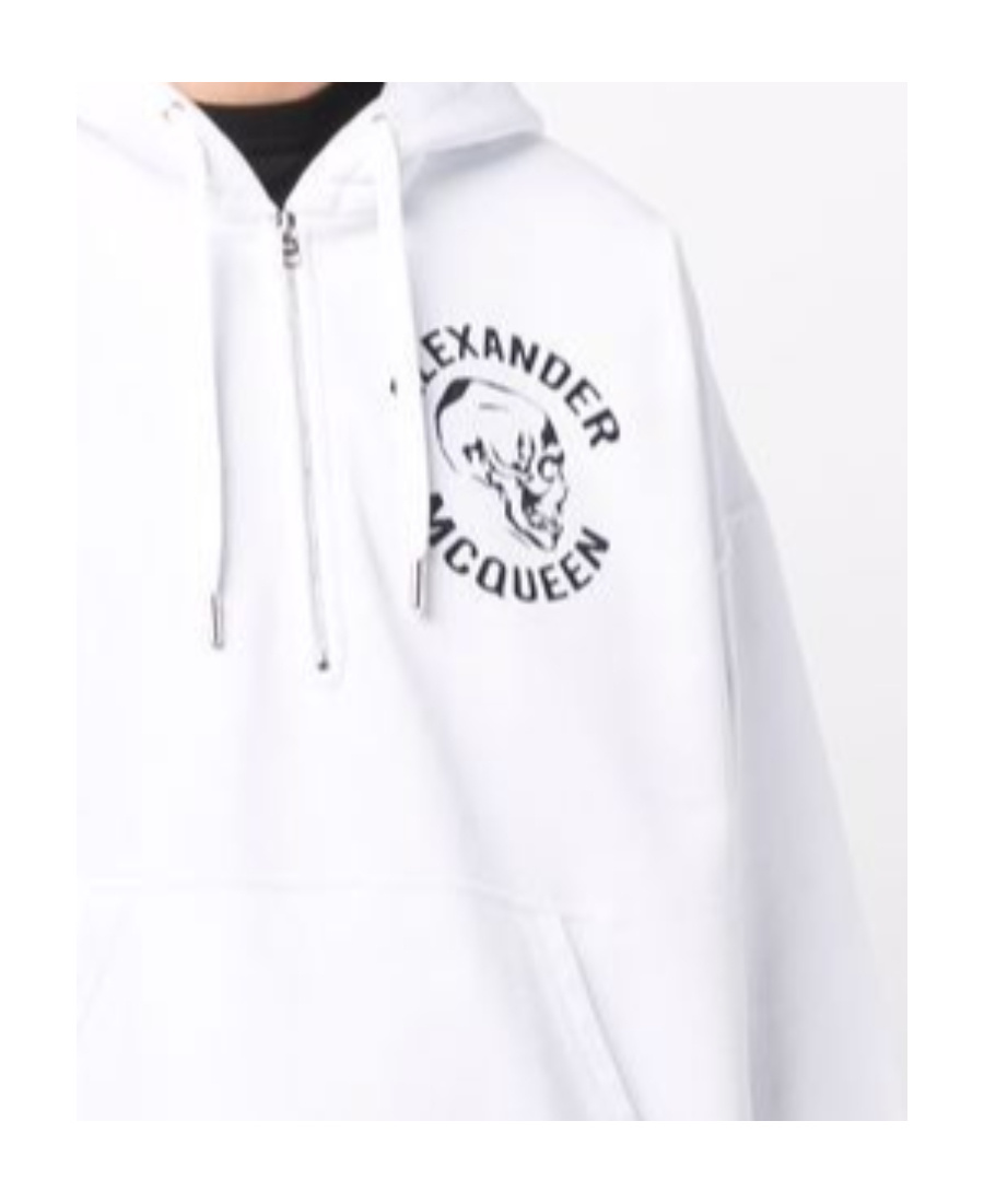 Alexander Mcqueen Men's Skull Sweatshirt In White