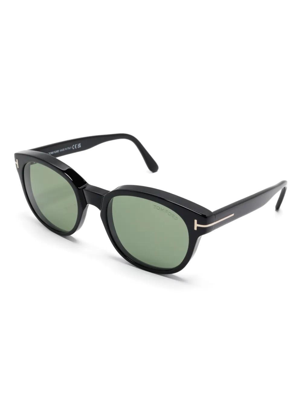 Tom Ford Eyewear Oval-frame Sunglasses In Black