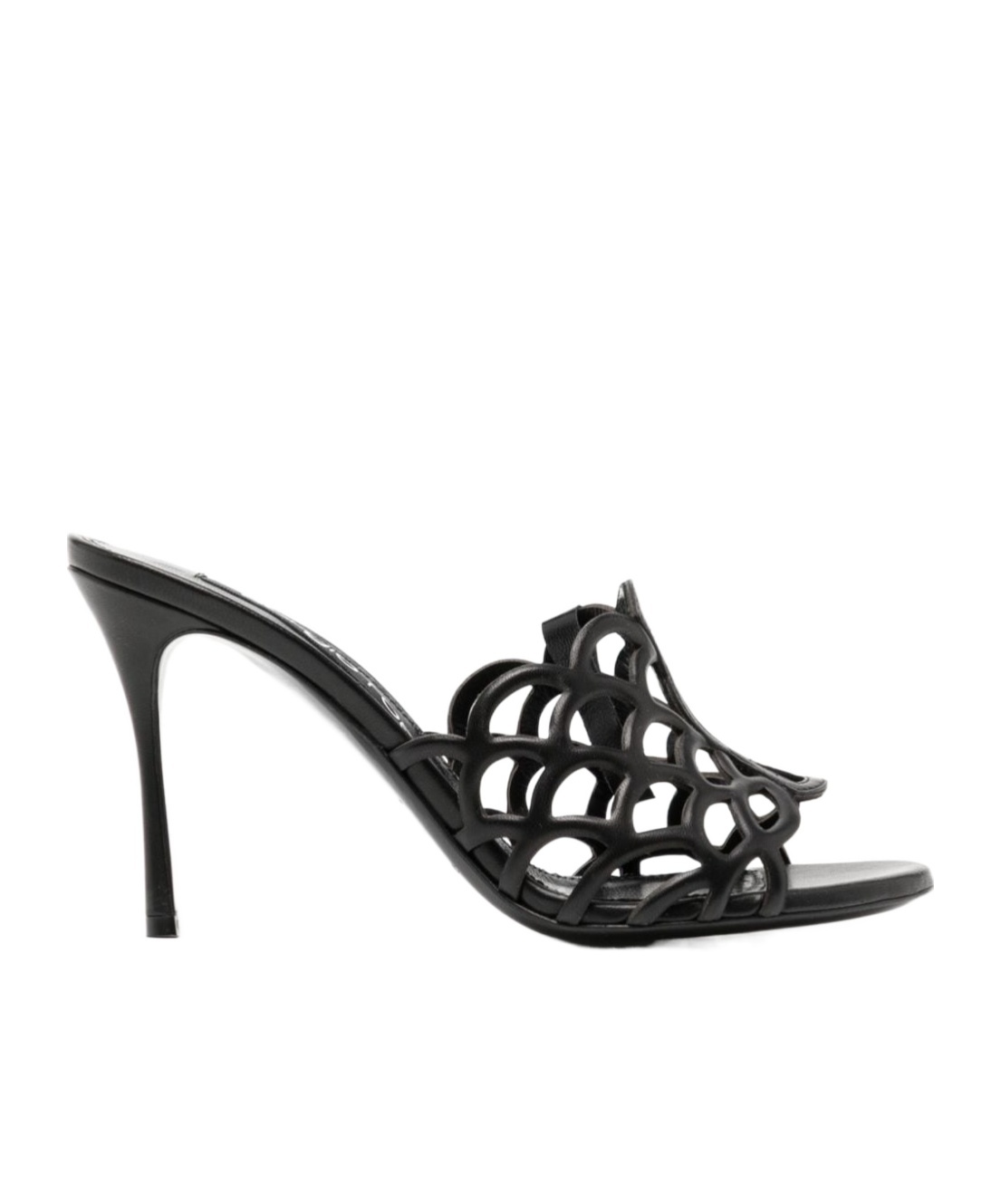 Sergio Rossi Sr Mermaid 90mm Leather Mules In Black