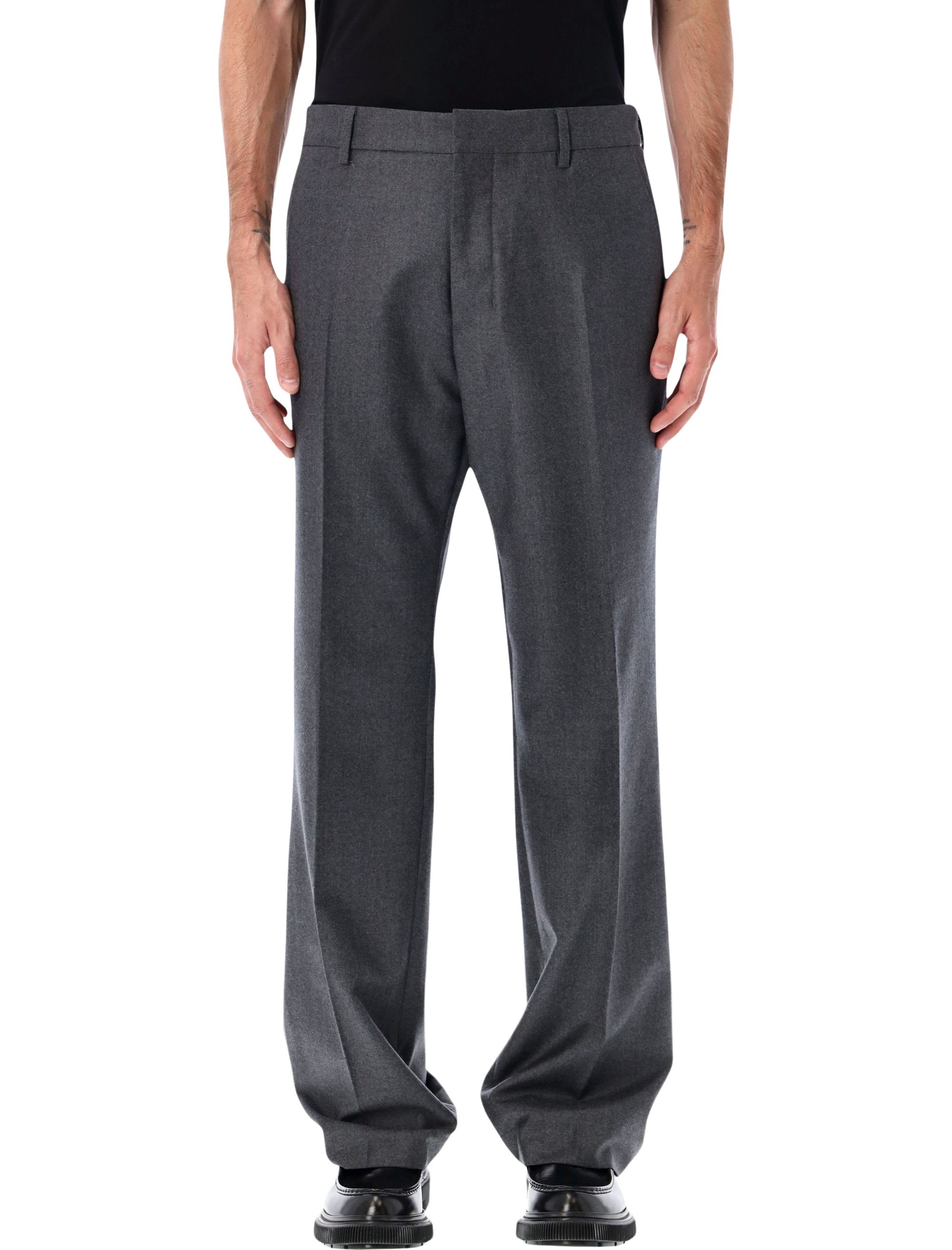 Ami Alexandre Mattiussi Ami Paris Ami Paris Grey Wool Classic Trousers In Blue