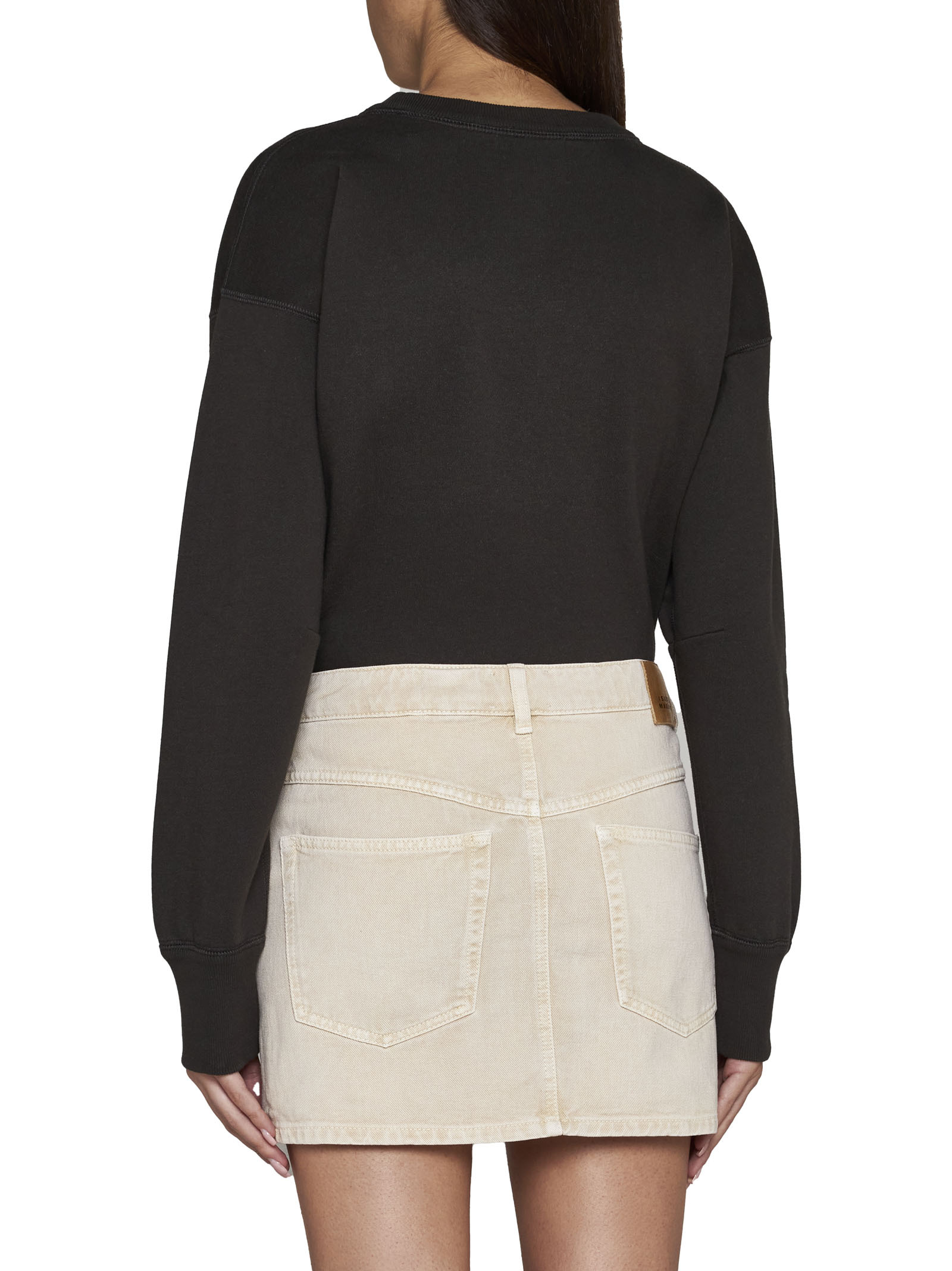 Isabel Marant Étoile Marant Etoile Vesna Denim Mini Skirt In White