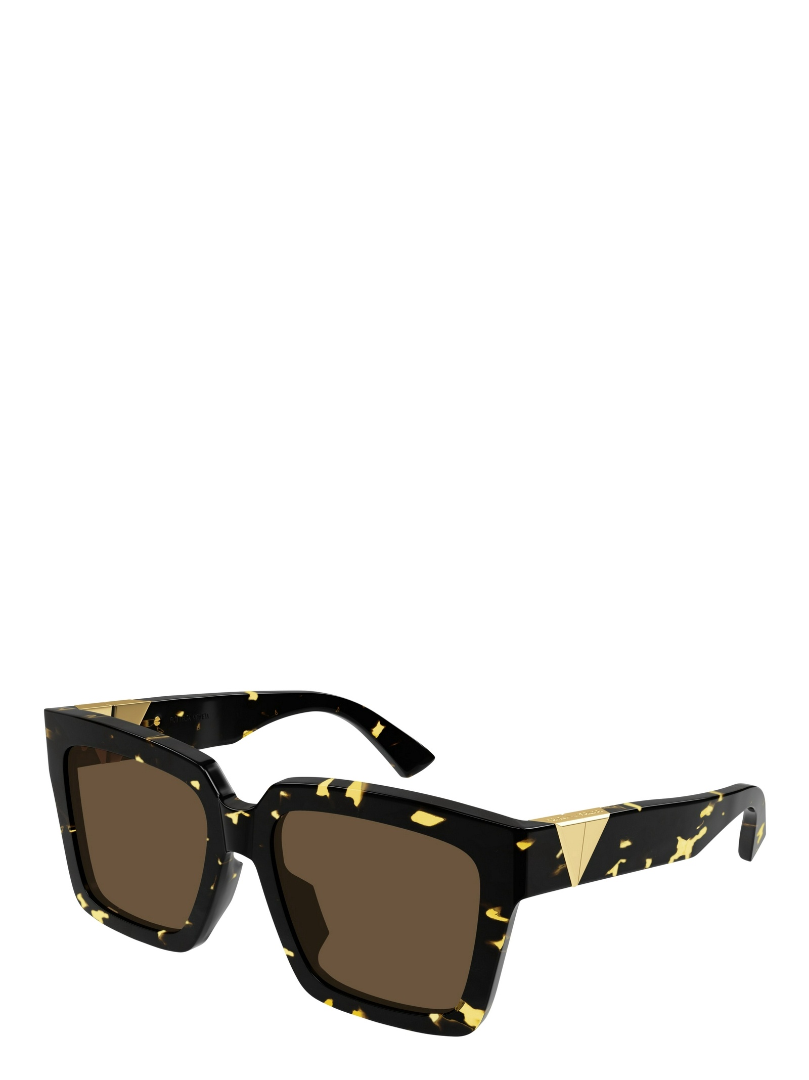 Bottega Veneta Tortoiseshell-effect Square-frame Sunglasses In Black