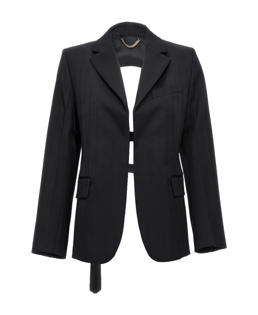 VICTORIA BECKHAM OPEN-BACK SINGLE-BREASTED BLAZER 