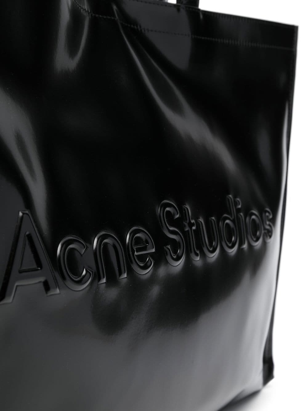 Acne Studios Black Logo Tote In Black