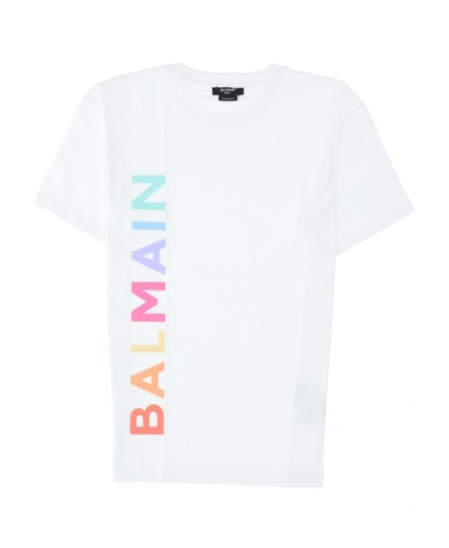 Balmain Logo-print Short-sleeve T-shirt In White