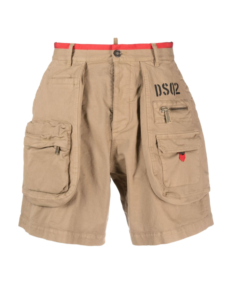 Dsquared2 Multiple-pockets Cargo Shorts In Nude
