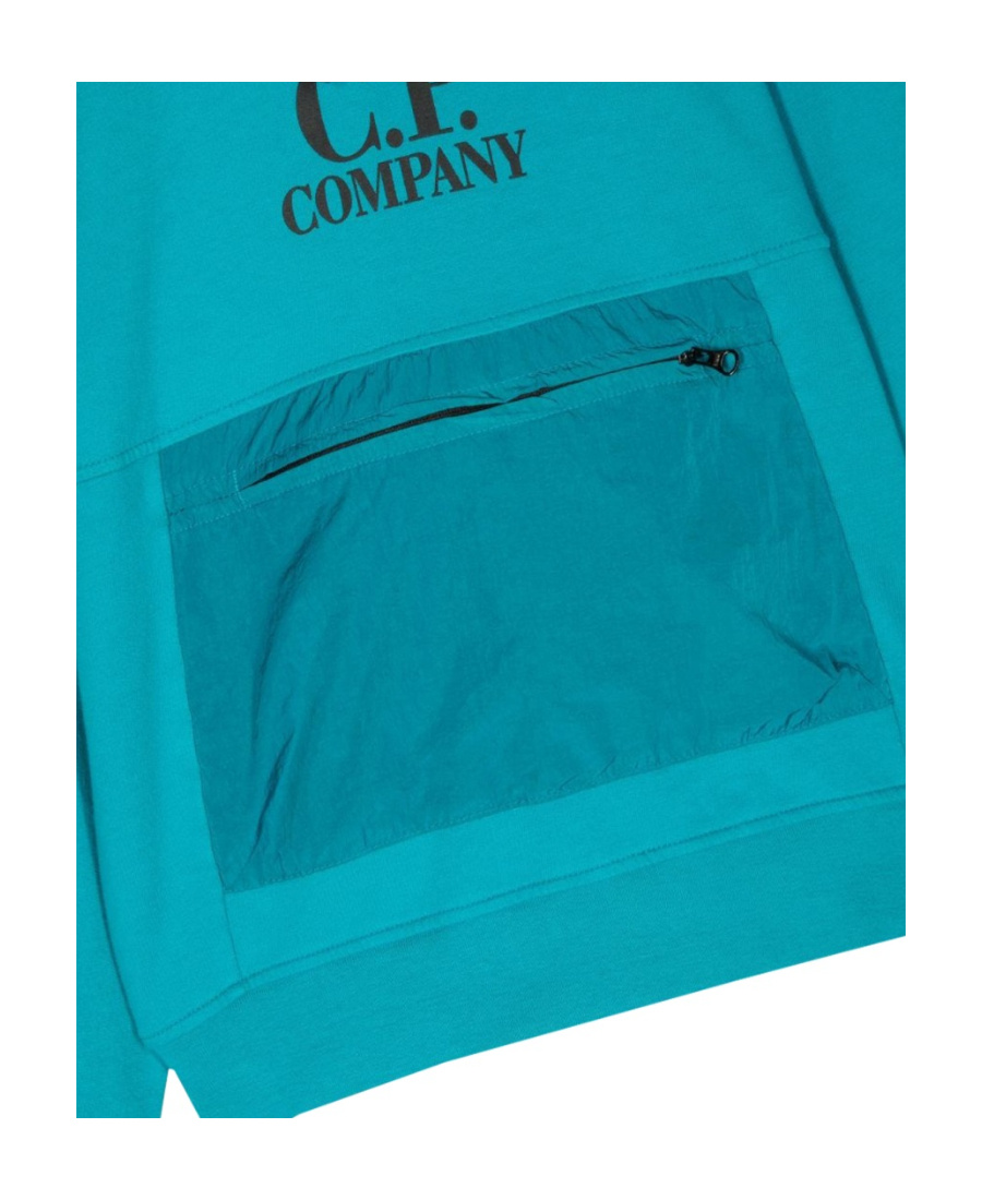 C.p. Company Hooded Long-sleeved Sweater In Green