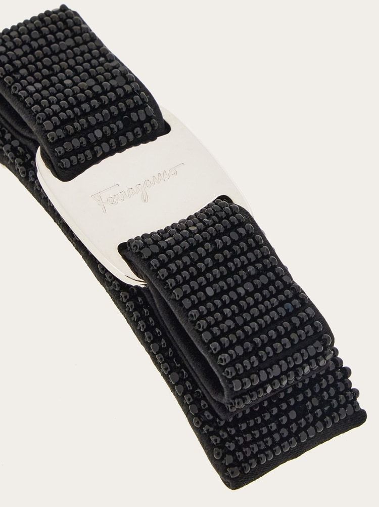 Ferragamo Haarspange Aus Seide Mit Schleife In Black