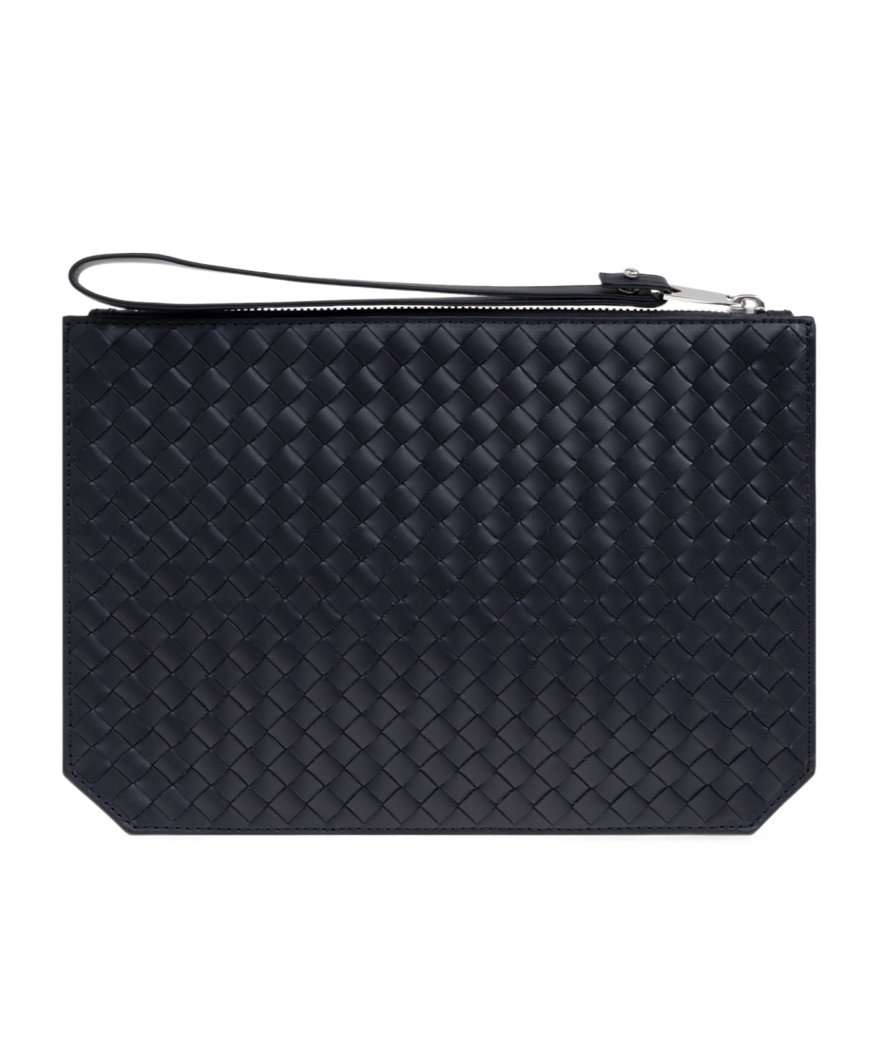 Bottega Veneta Zippered Clutch In Black