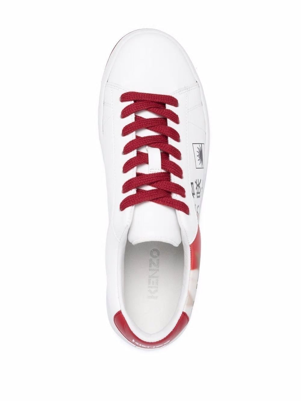 Kenzo Kourt Logo-print Sneakers In White