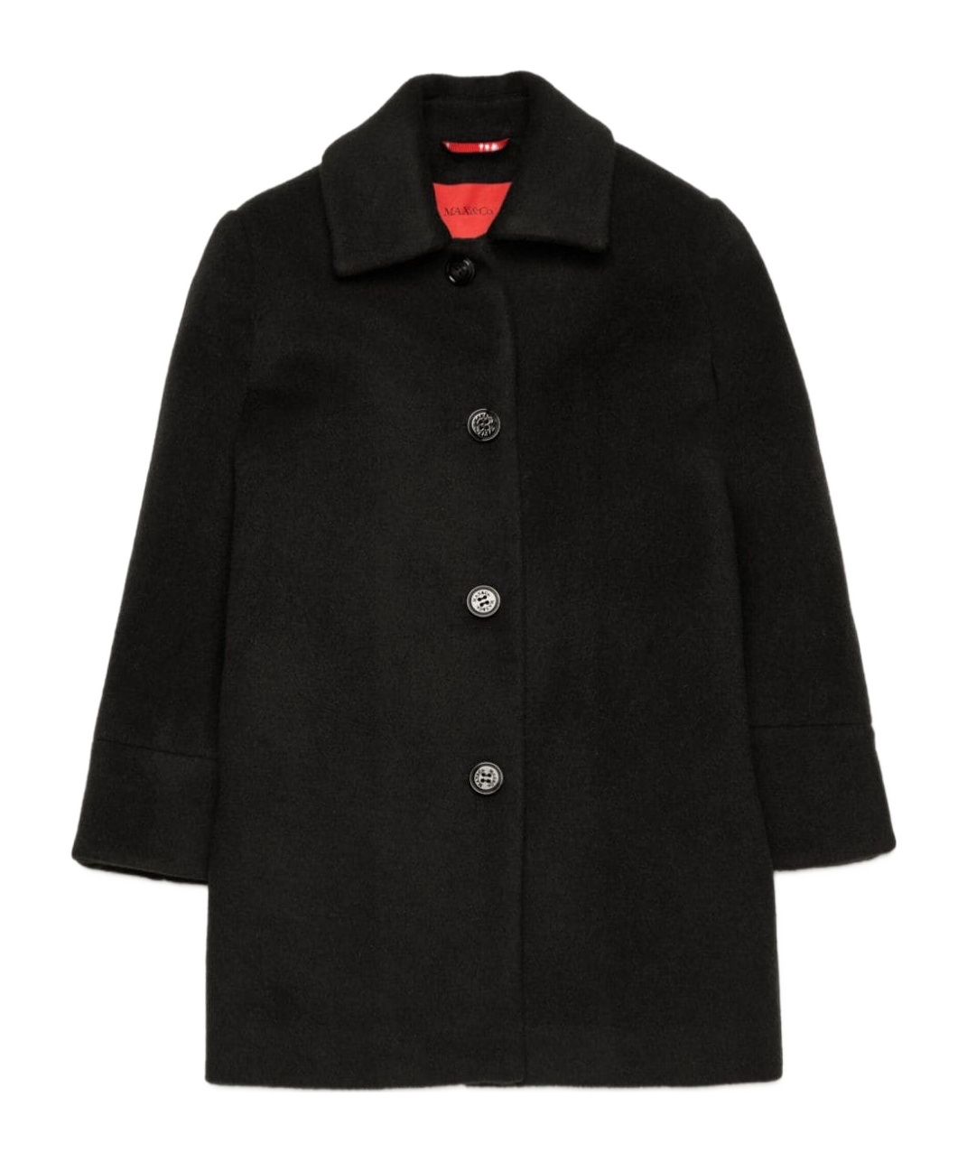 Shop Max & Co Wool Coat In Black