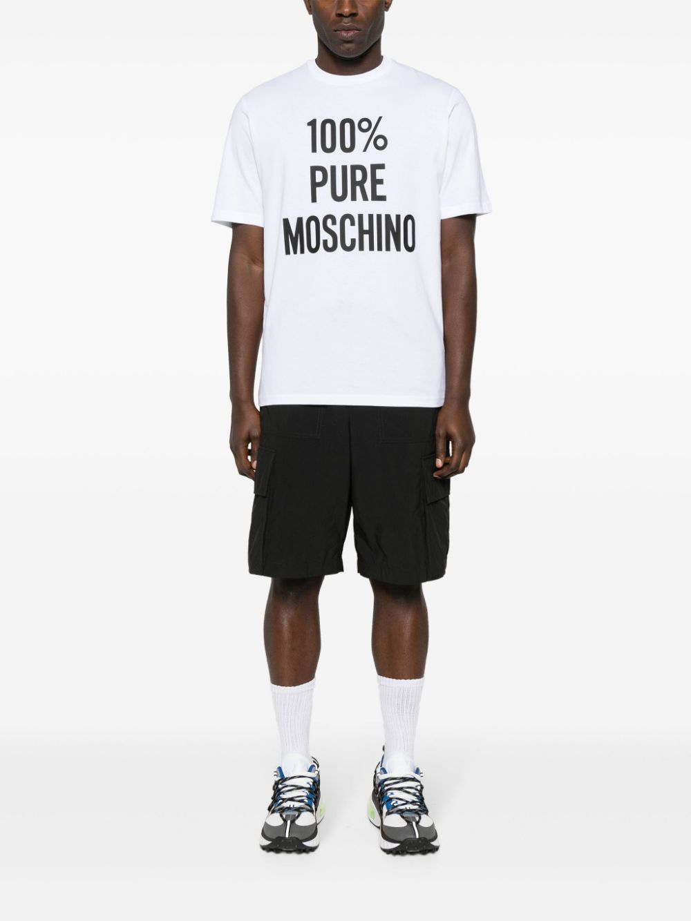 Moschino Versatile Crew Neck T-shirt In White
