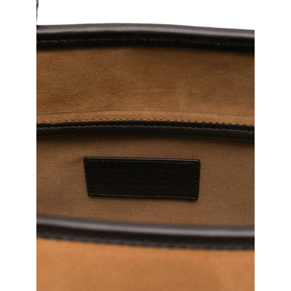 Hereu Forna Braided Handle Shoulder Bag In Brown
