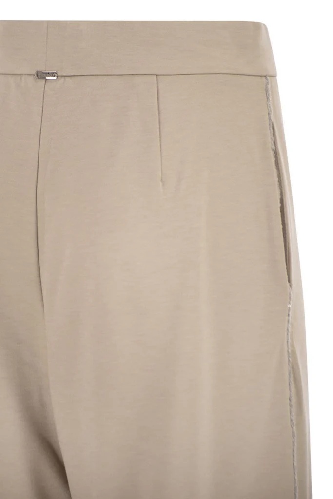 Herno Women Jogger Trousers In Viscose Blend In Brown