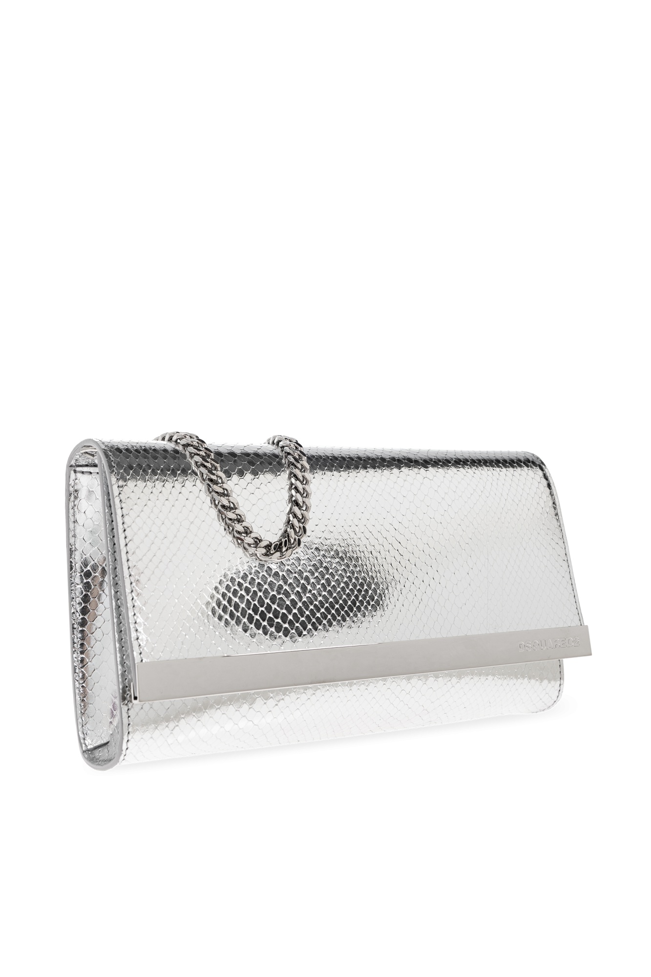 Dsquared2 Clasp Clutch Bag In White