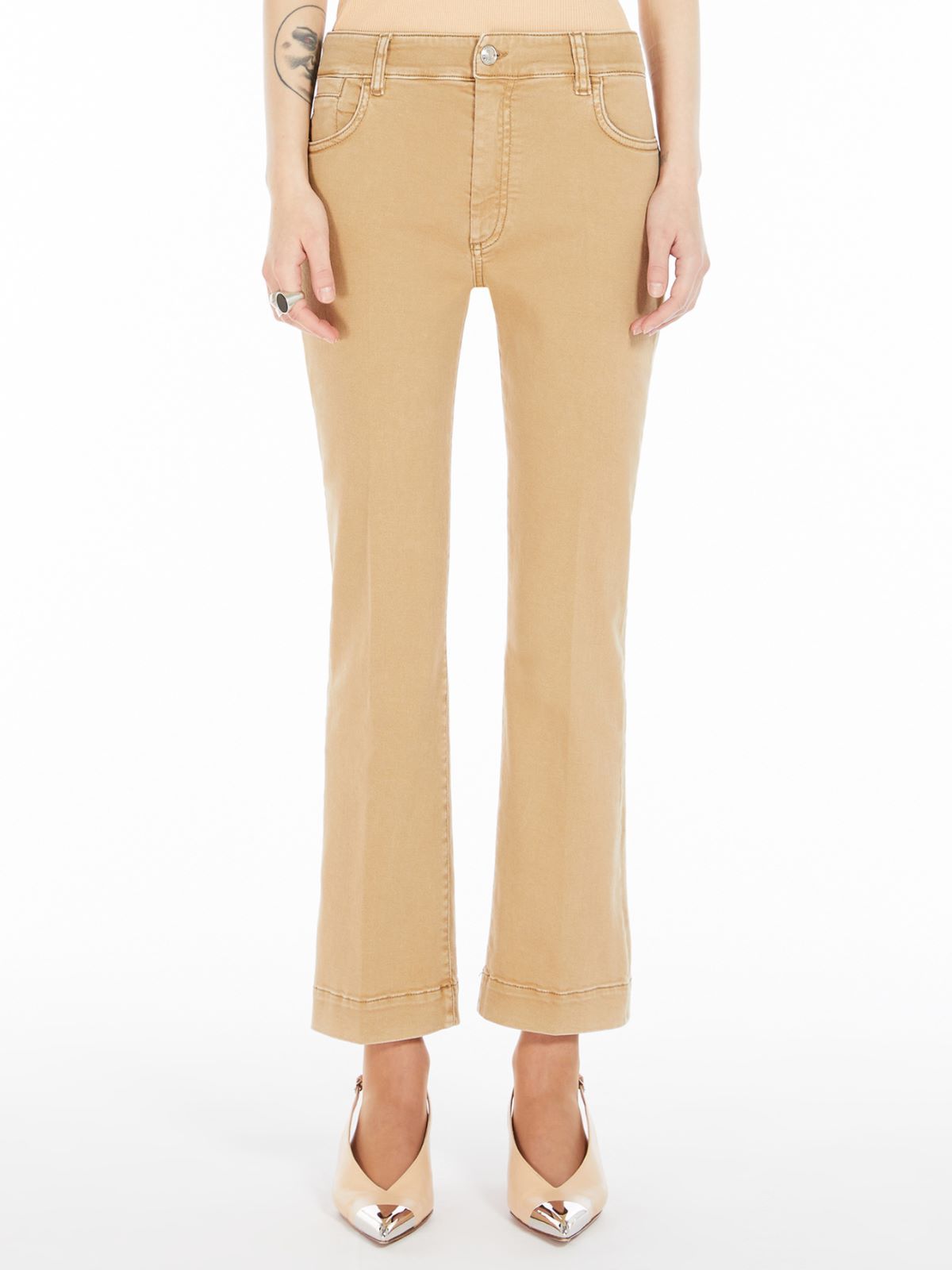 Sportmax Jeans Bell Bottoms In Nude
