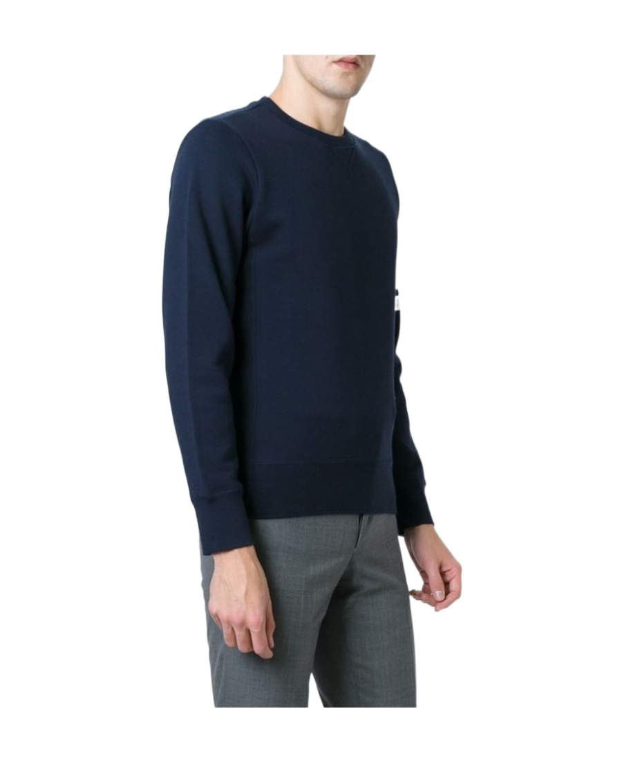 Shop Thom Browne 4-bar Stripe Sweatshirt In Blue