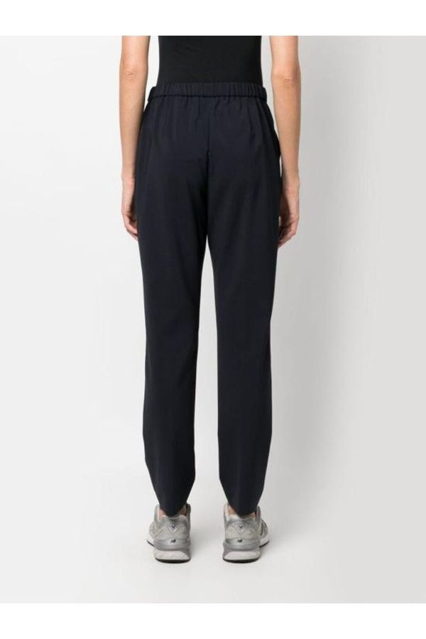 Aspesi Elastic Waist Casual Pants In Blue