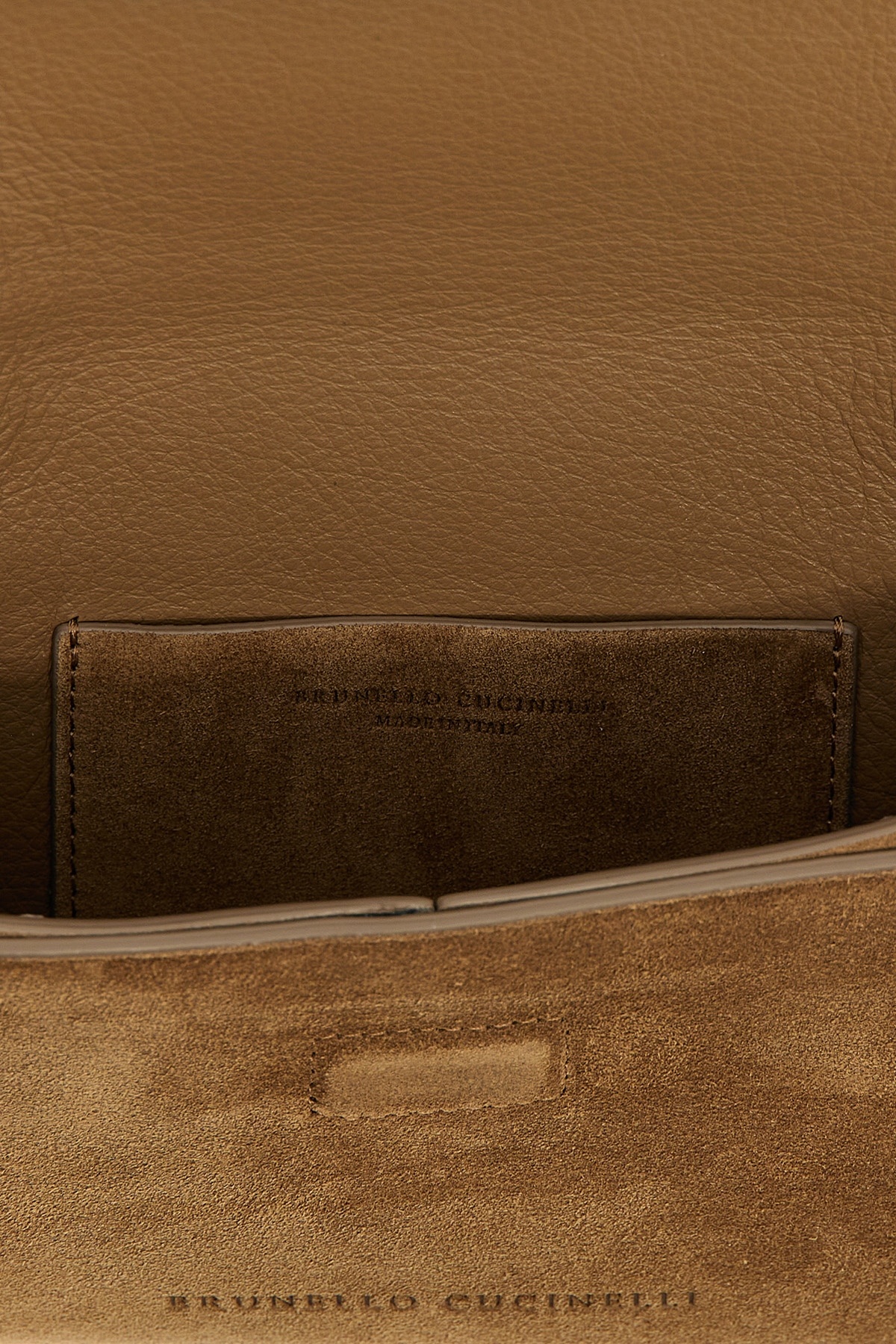 BRUNELLO CUCINELLI MONILI-EMBELLISHED SUEDE CLUTCH BAG