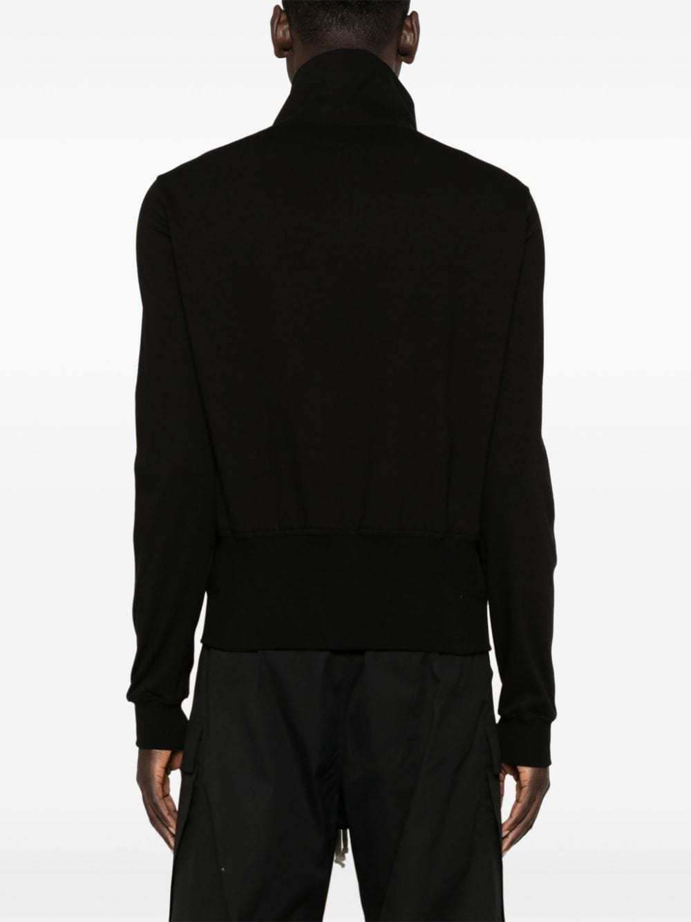 Rick Owens Bauhaus Organic Cotton Zip-up Sweatshirt In Black