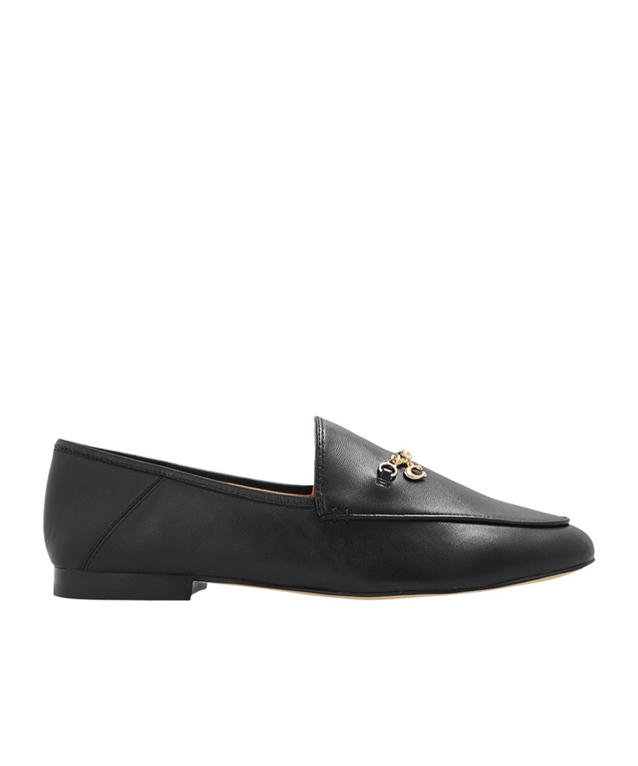 COACH HANNAH CHAIN-STRAP LEATHER LOAFERS