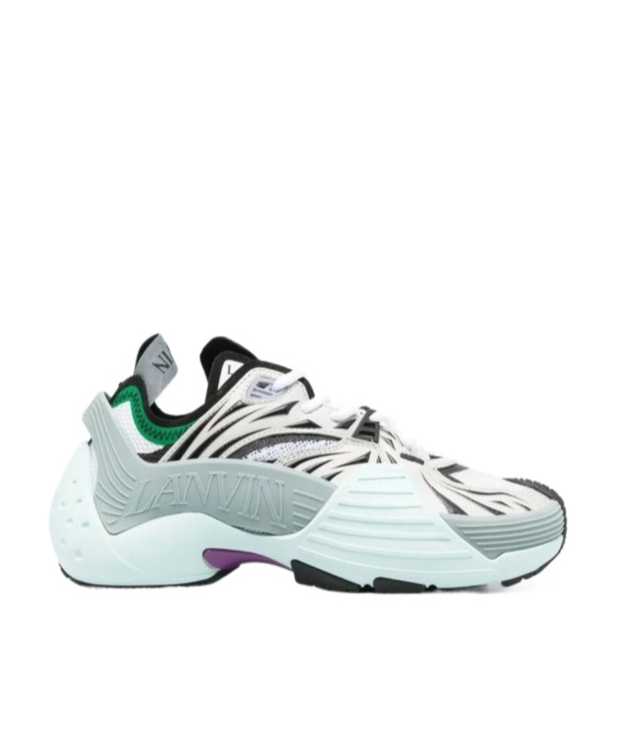 Lanvin Blue Flash X Low Top Sneakers In White