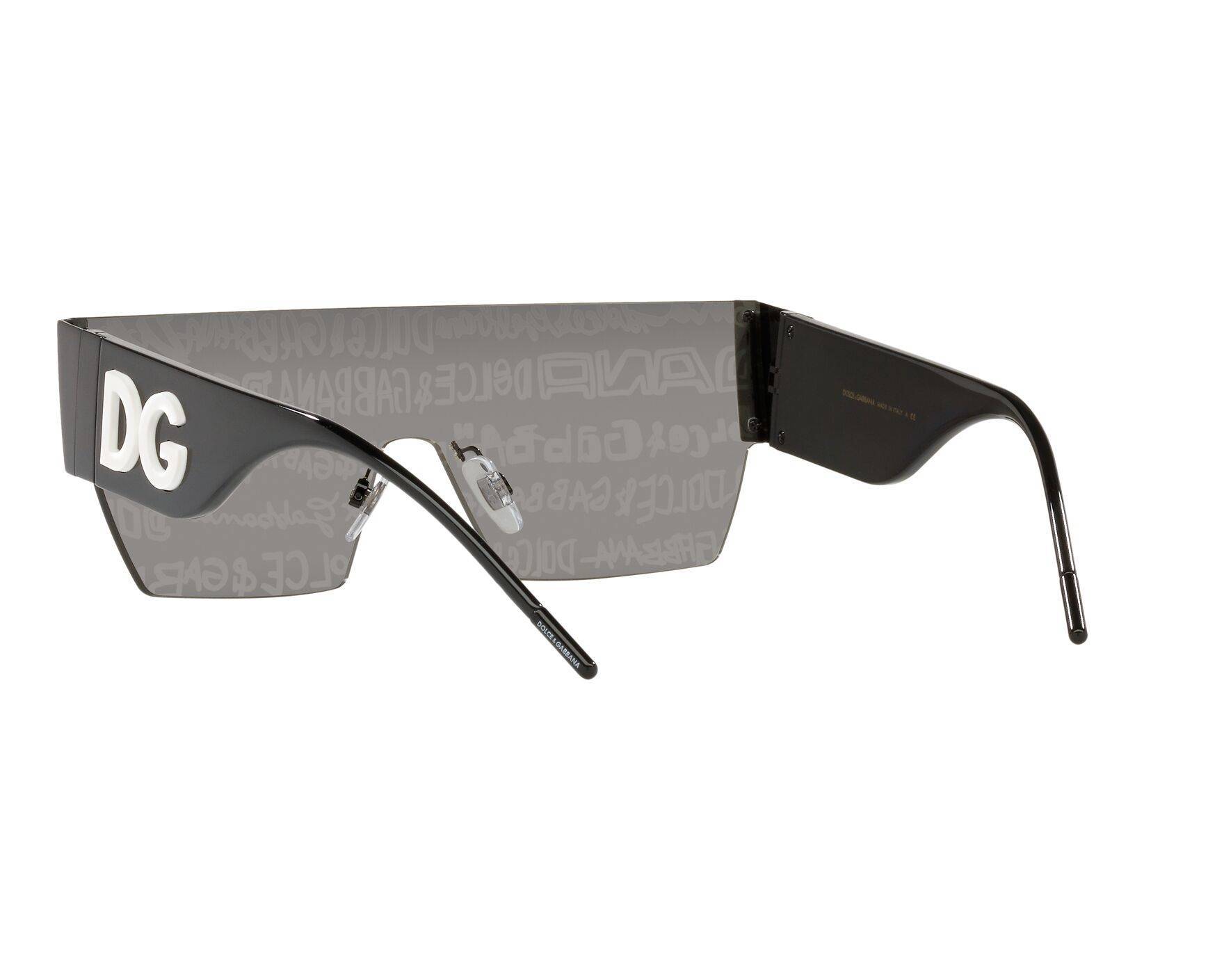 Dolce & Gabbana Shield-frame Lens-decal Sunglasses In Gray