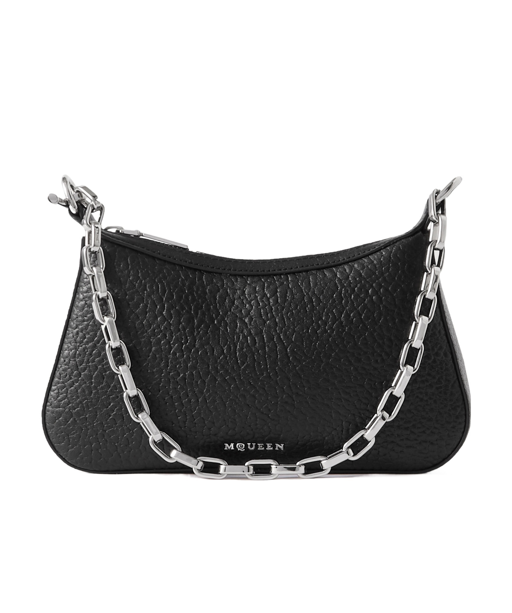 Alexander Mcqueen Zippered Shoulder Bag In Black