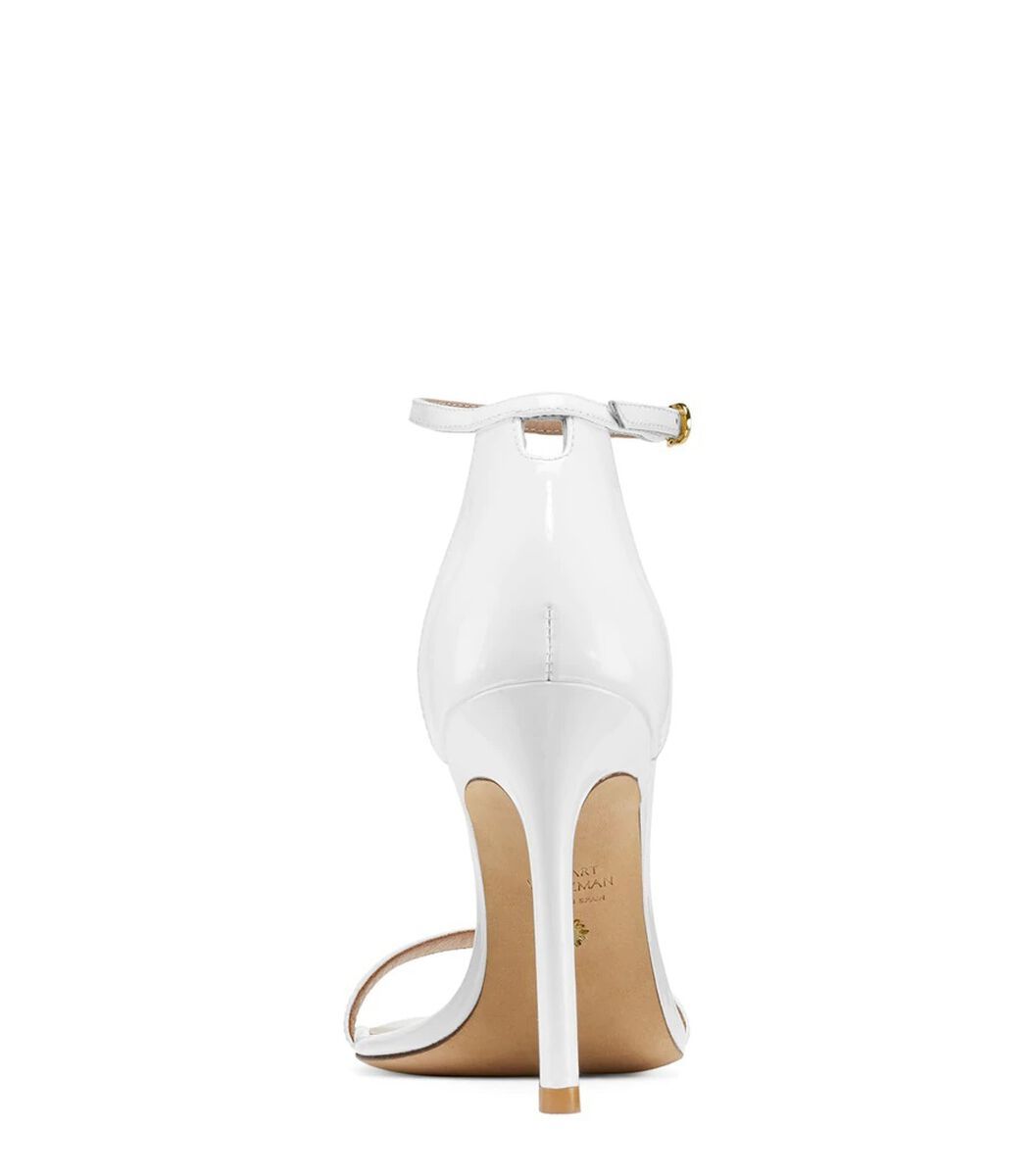 Stuart Weitzman Nudistsong 110mm Leather Sandals In White