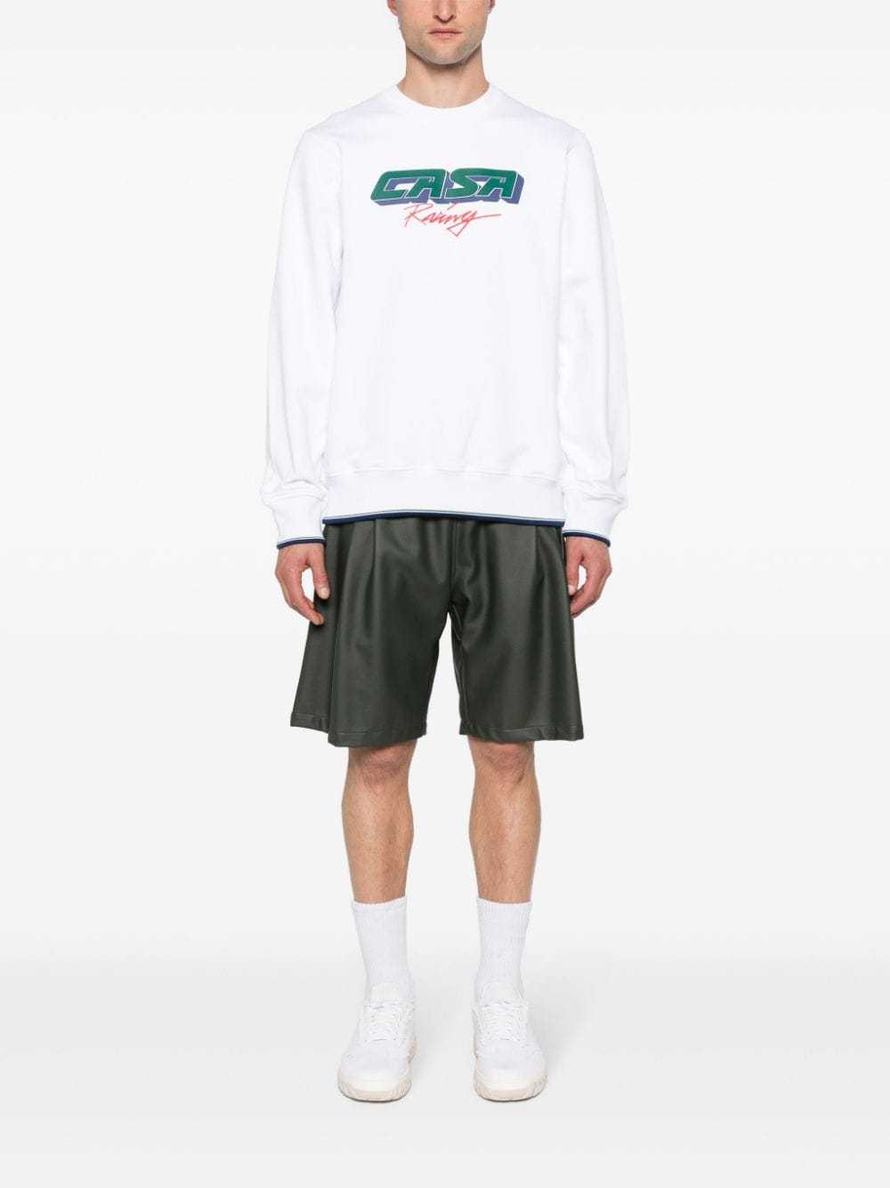 Casablanca Casa Racing 3d Cotton Sweatshirt In White