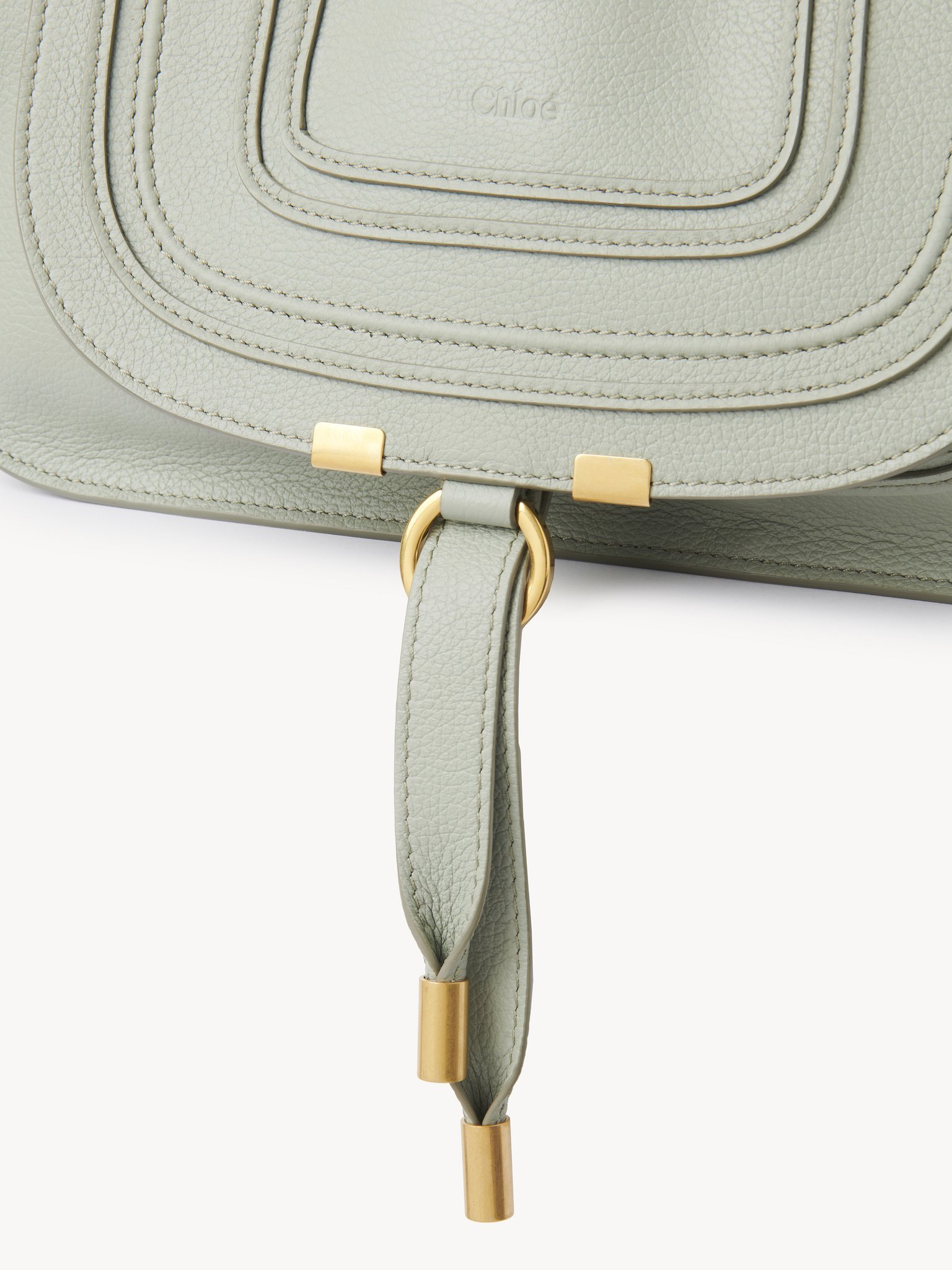 Chloé Small Marcie Top-handle Bag In Gray