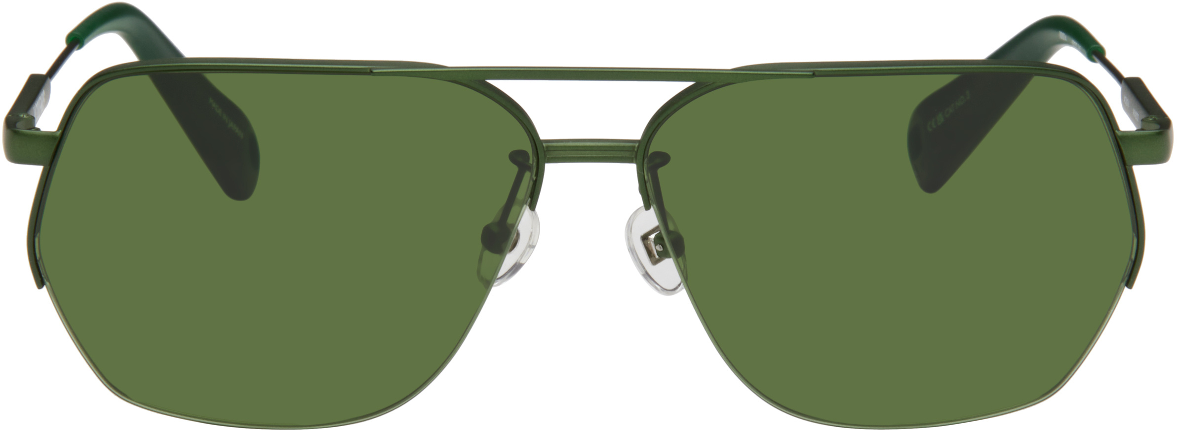 Jacquemus Logo Sunglasses In Green