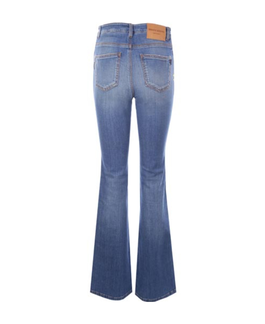 Ermanno Scervino Embroidered Flared-leg Jeans In Blue