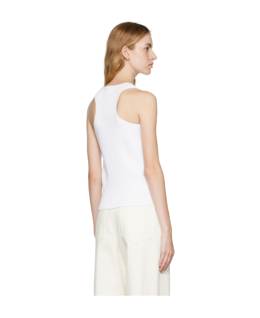 We11 Done Logo Vest In White