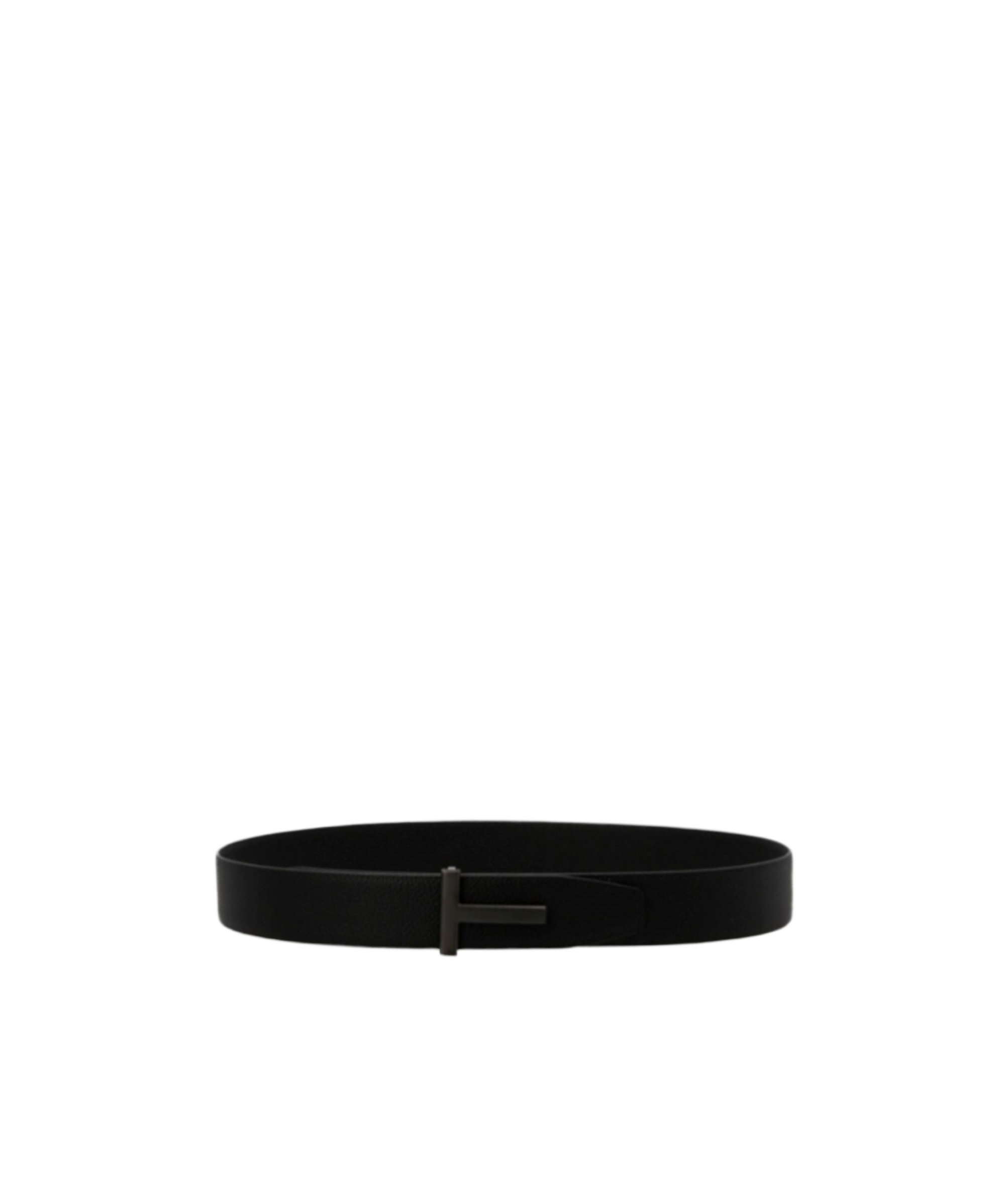 Tom Ford Logo-buckle Leather Belt In Black