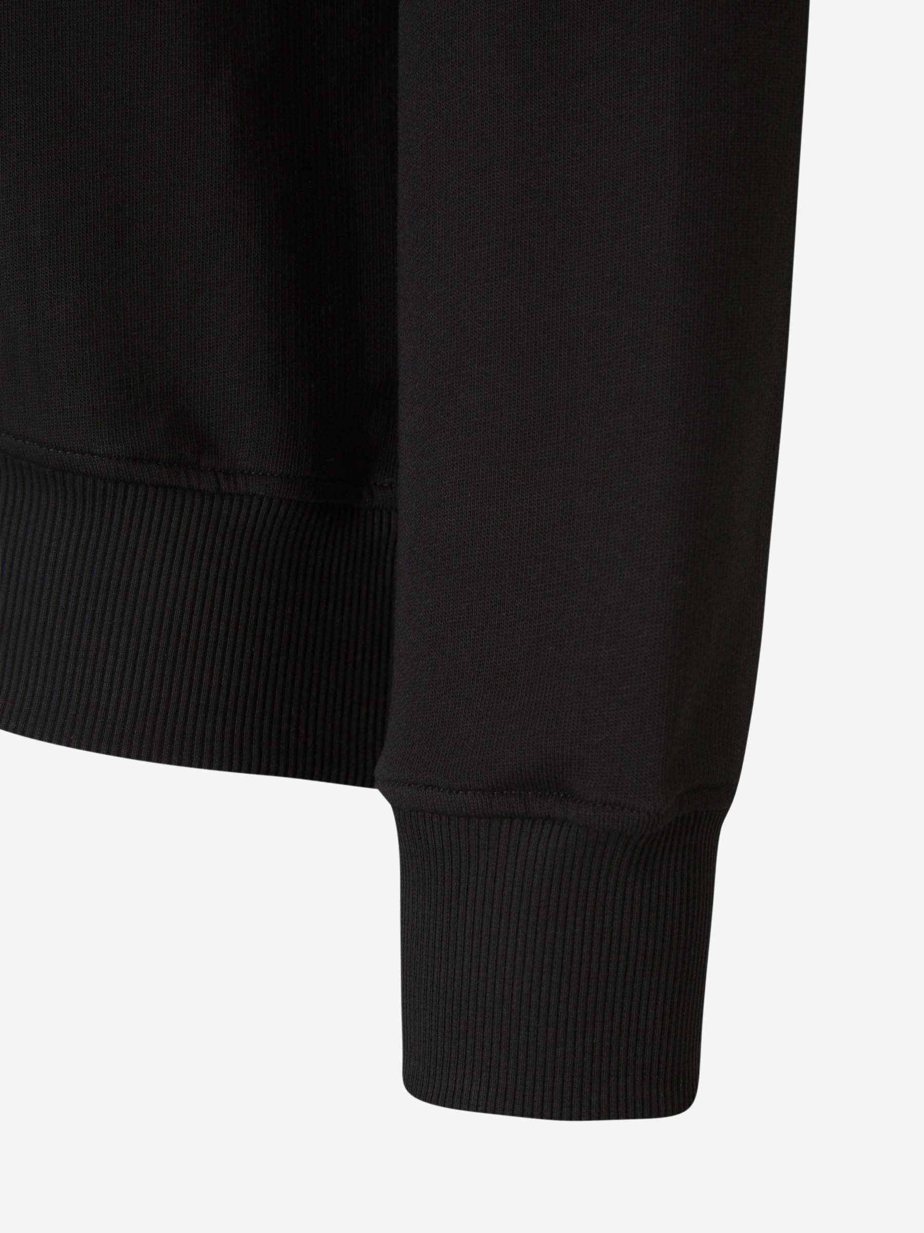 Balmain Logo Printed Cotton Sweatshirt In Black