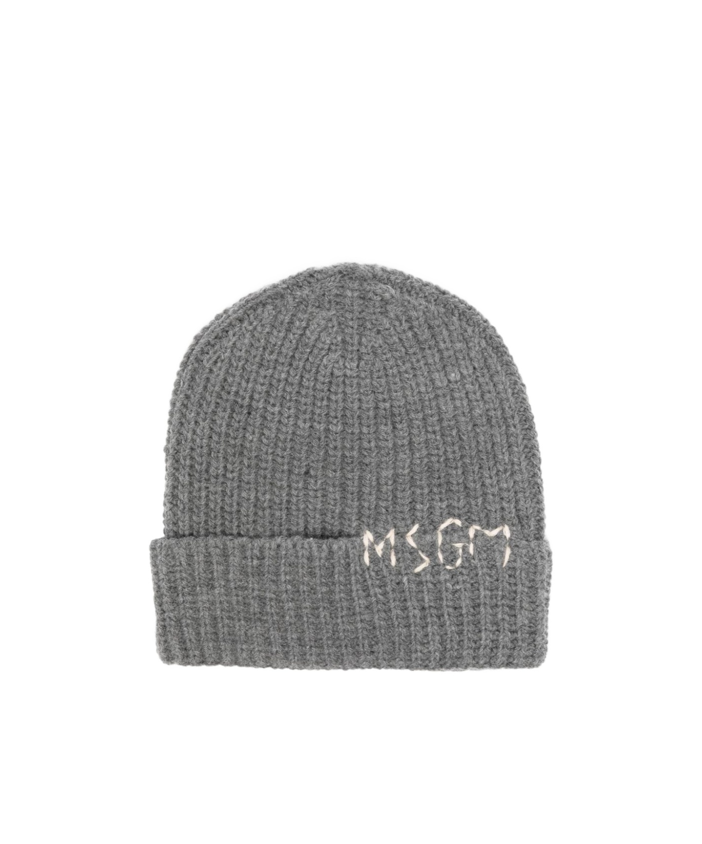 MSGM CHUNKY RIBBED-KNIT BEANIE