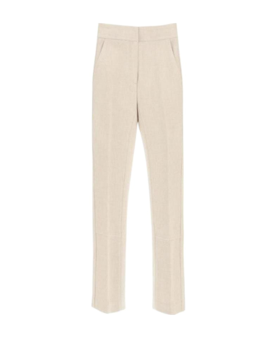 Tory Burch Button-cuff Trousers In Nude