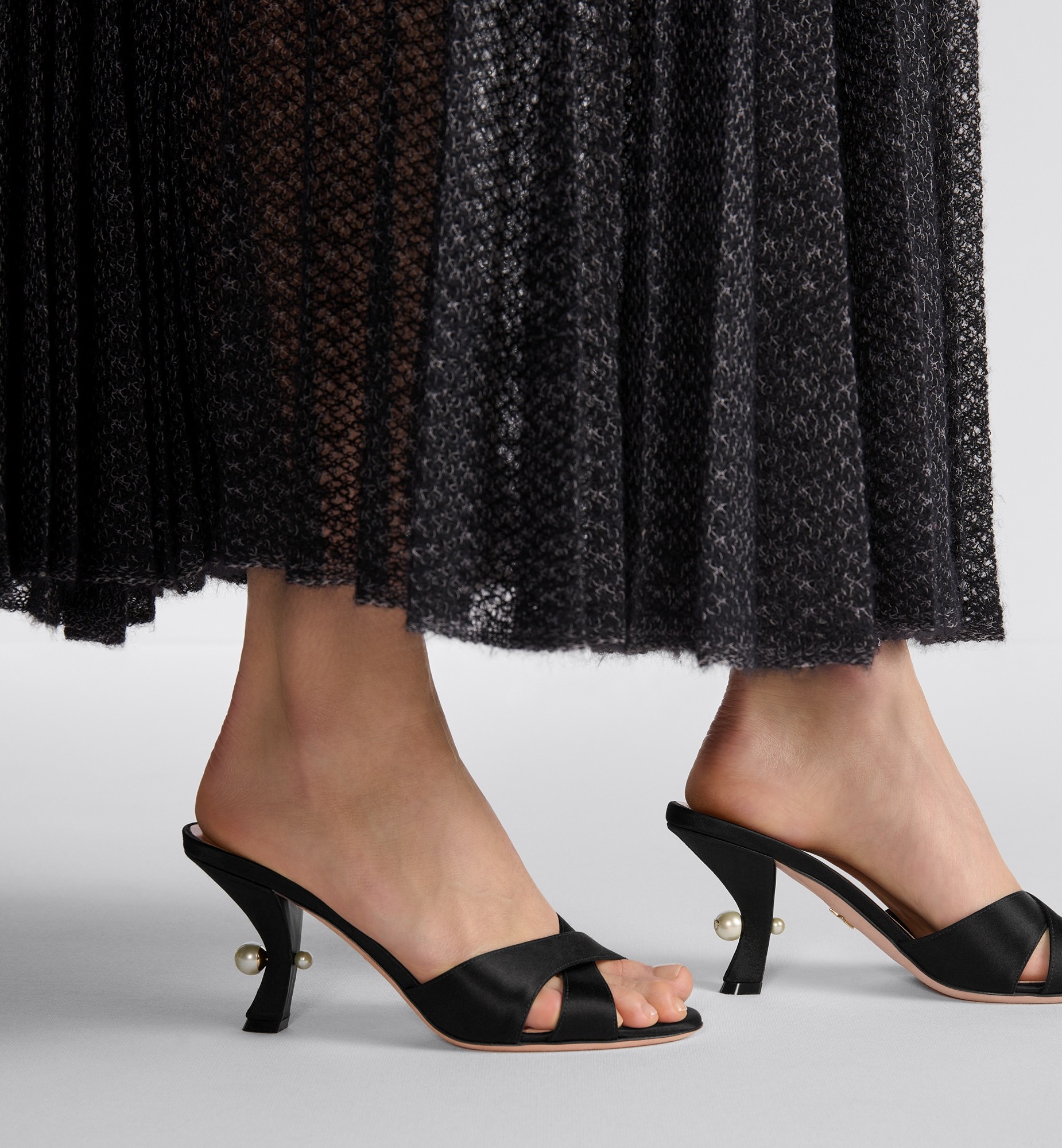 Dior Open-toed High-heeled Sandals In Black