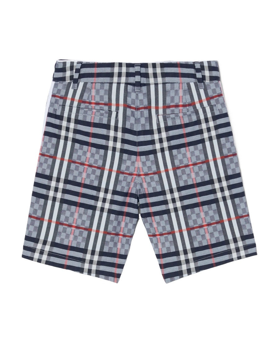Burberry Check-print Tailored Shorts In Gray