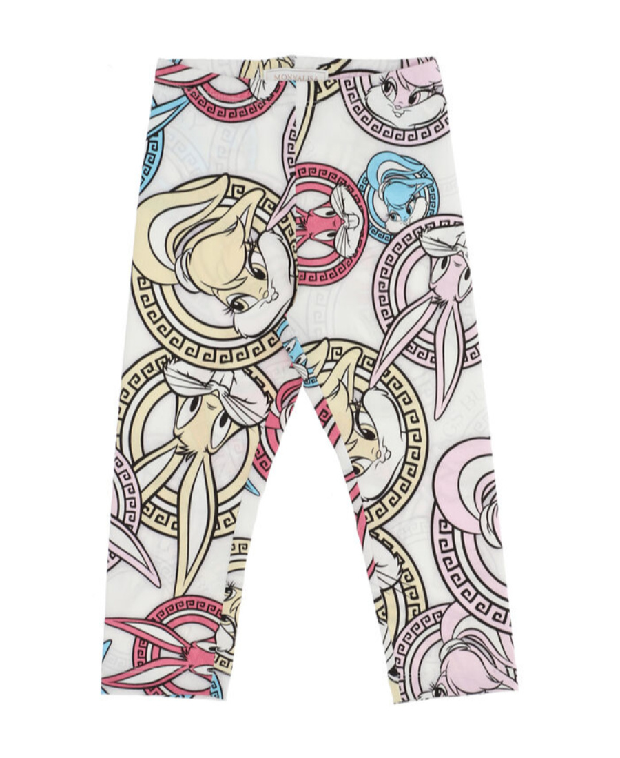 Monnalisa Plain Knitted Leggings In Multicolor