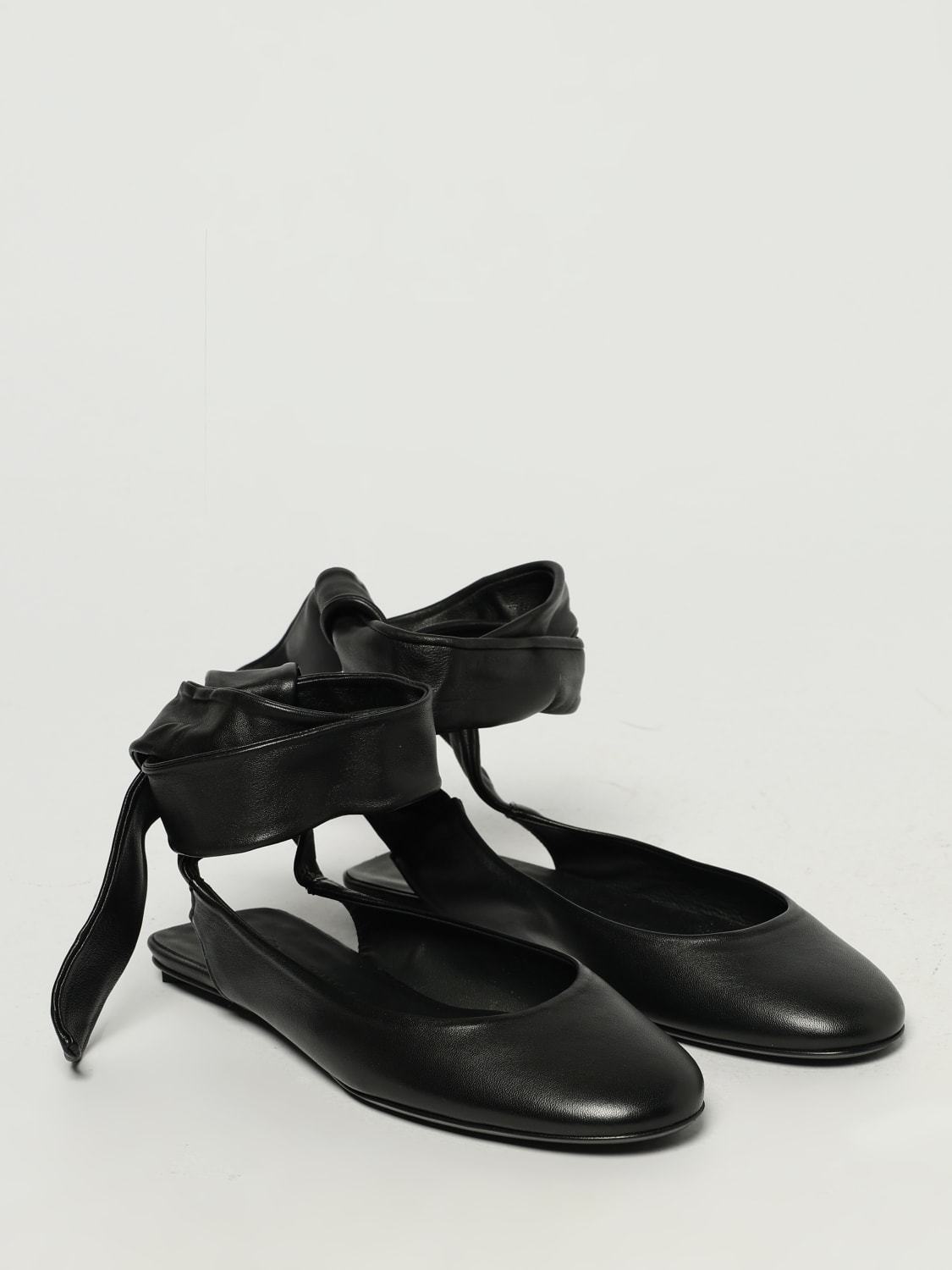 Attico Slingback Flats In Black