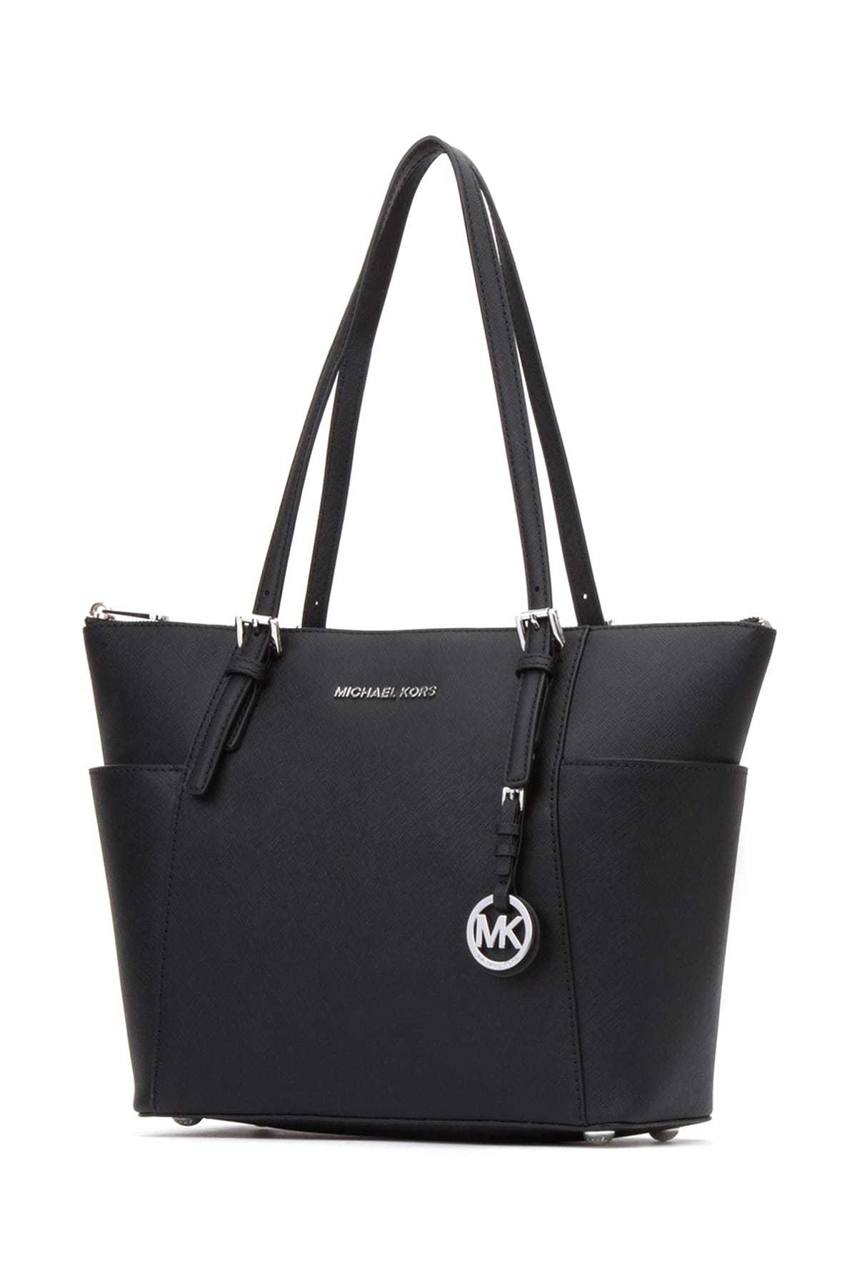 Michael Michael Kors Front Brand Logo Shoulder Bag In Black