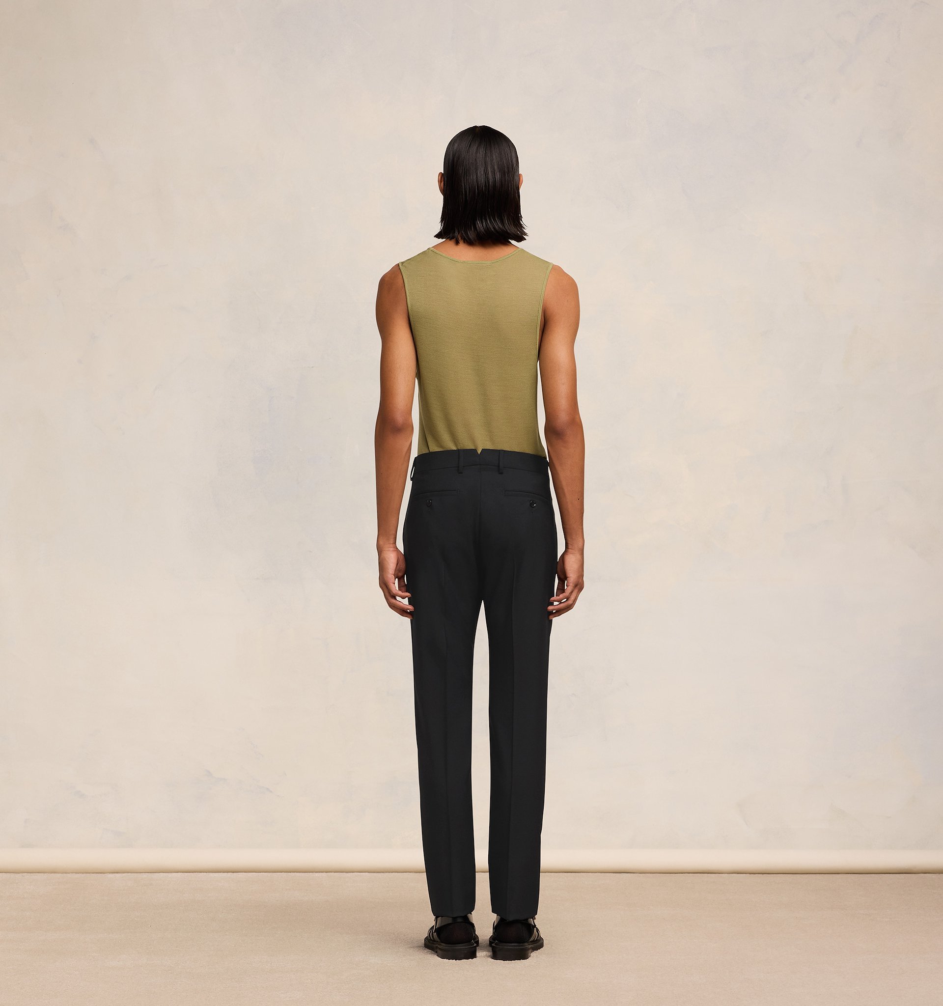 AMI ALEXANDRE MATTIUSSI AMI PARIS LOW-RISE TAPERED TROUSERS