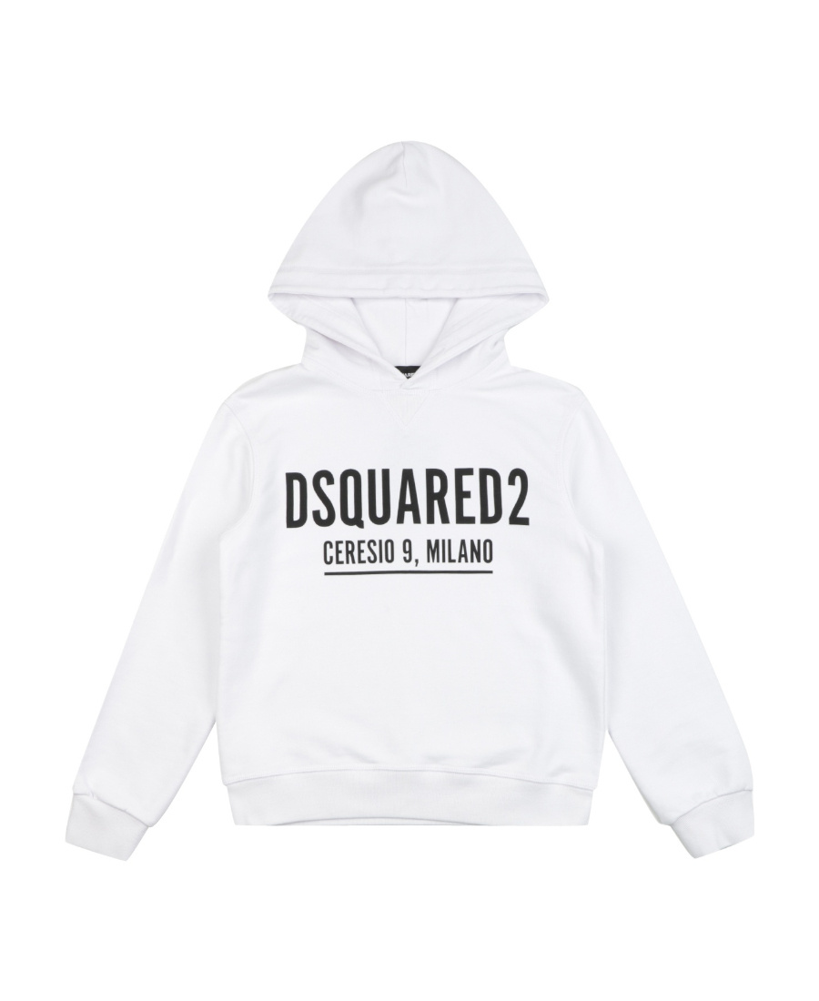 Dsquared2 Logo-print Pullover Hoodie In White